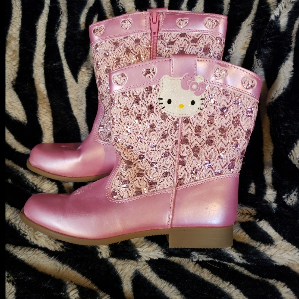 Hello Kitty glitter cowgirl boots